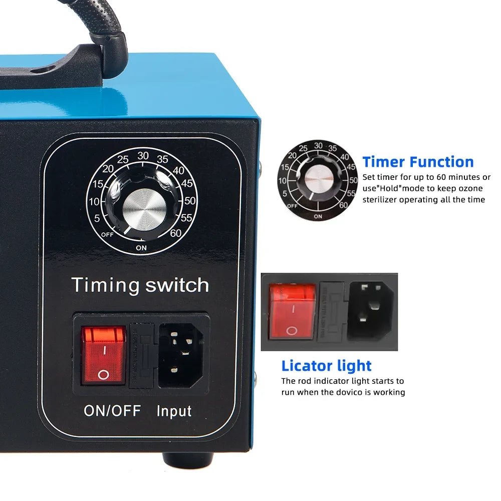 Glossy Steel Smoke, 41dB Kydely Powerful Ozone Room Ozone with Dust - Pollutants Finish & Eliminate Machine