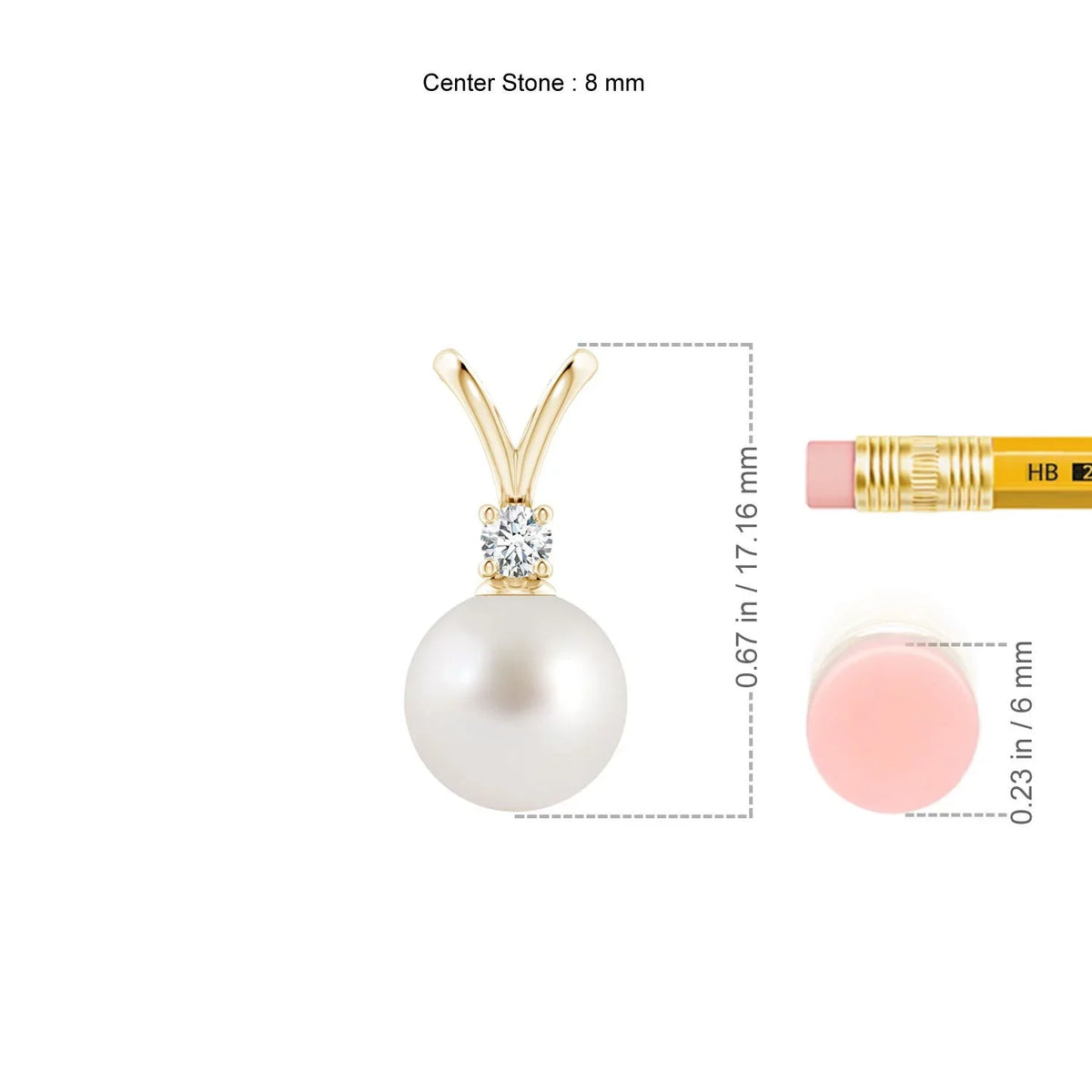 Cultured Jewelry for Yellow Girls Angara Wedding, (Grade-AAA|Size-8mm) Birthstone 14K in Her Necklace Birthday, Gold Pendant South for Sea Women, Pearl June Valentines Gifts V-Bale Day Engagement,