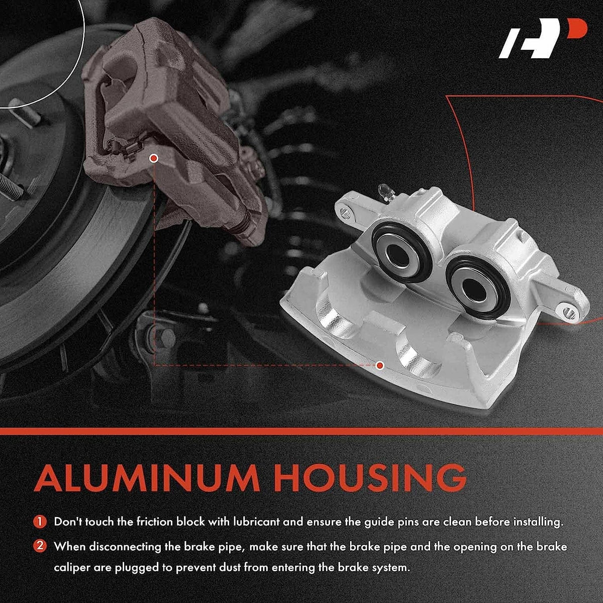 Disc Caliper 1974 1973-1974, Front A-Premium Passenger Brake Bracket M350/R300 M300/RM300 Compatible Right - Select Models Assembly Dodge Without Side - with