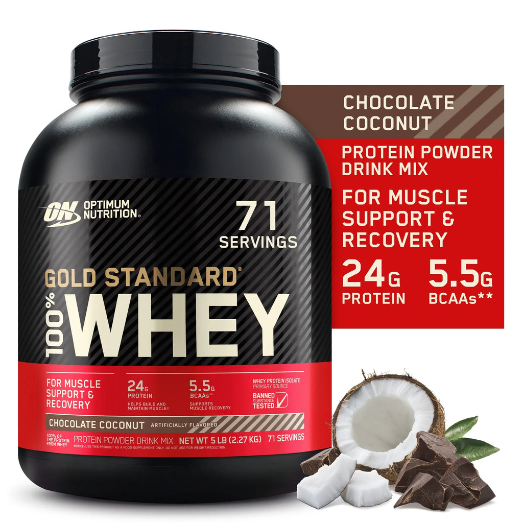 lb, Protein Chocolate Standard Coconut, Whey Powder, Nutrition, Gold Servings 100% 5 Optimum 71