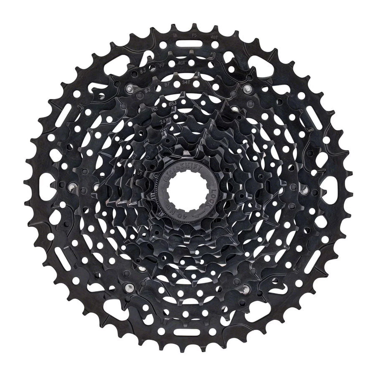 Steel Black, 11-48T, X ADVENT microSHIFT Cogs Cassette Hardened 10 - Speed, ED