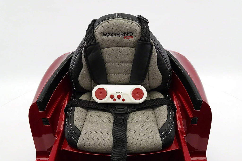 with Cherry Kiddie Ride-On Red Car Remote Parental R/C Kids 12V Roadster | Electric