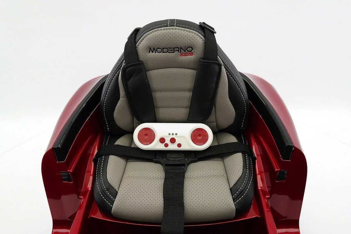 with Cherry Kiddie Ride-On Red Car Remote Parental R/C Kids 12V Roadster | Electric