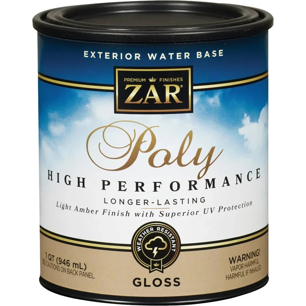 Exterior Gloss Water Polyurethane, Based 1 PK, Qt. 1 Clear ZAR