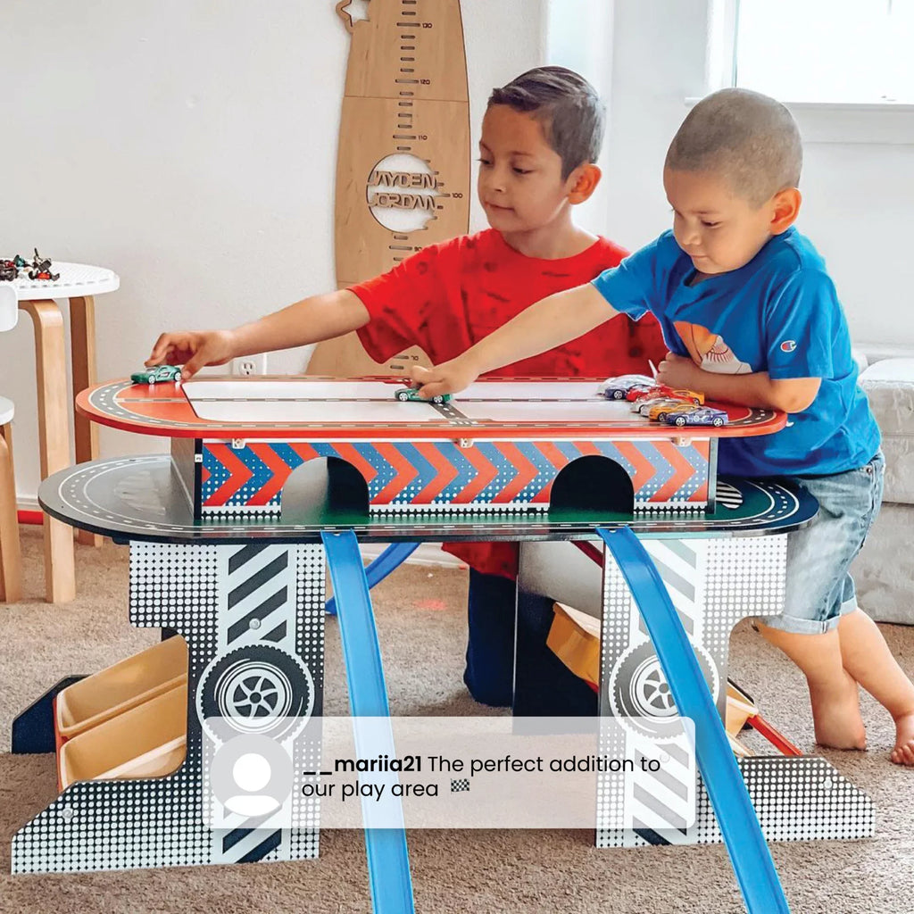Track Toy Delta and Children Play Table Race Kids for Activity