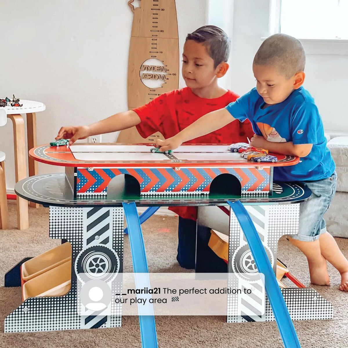Track Toy Delta and Children Play Table Race Kids for Activity