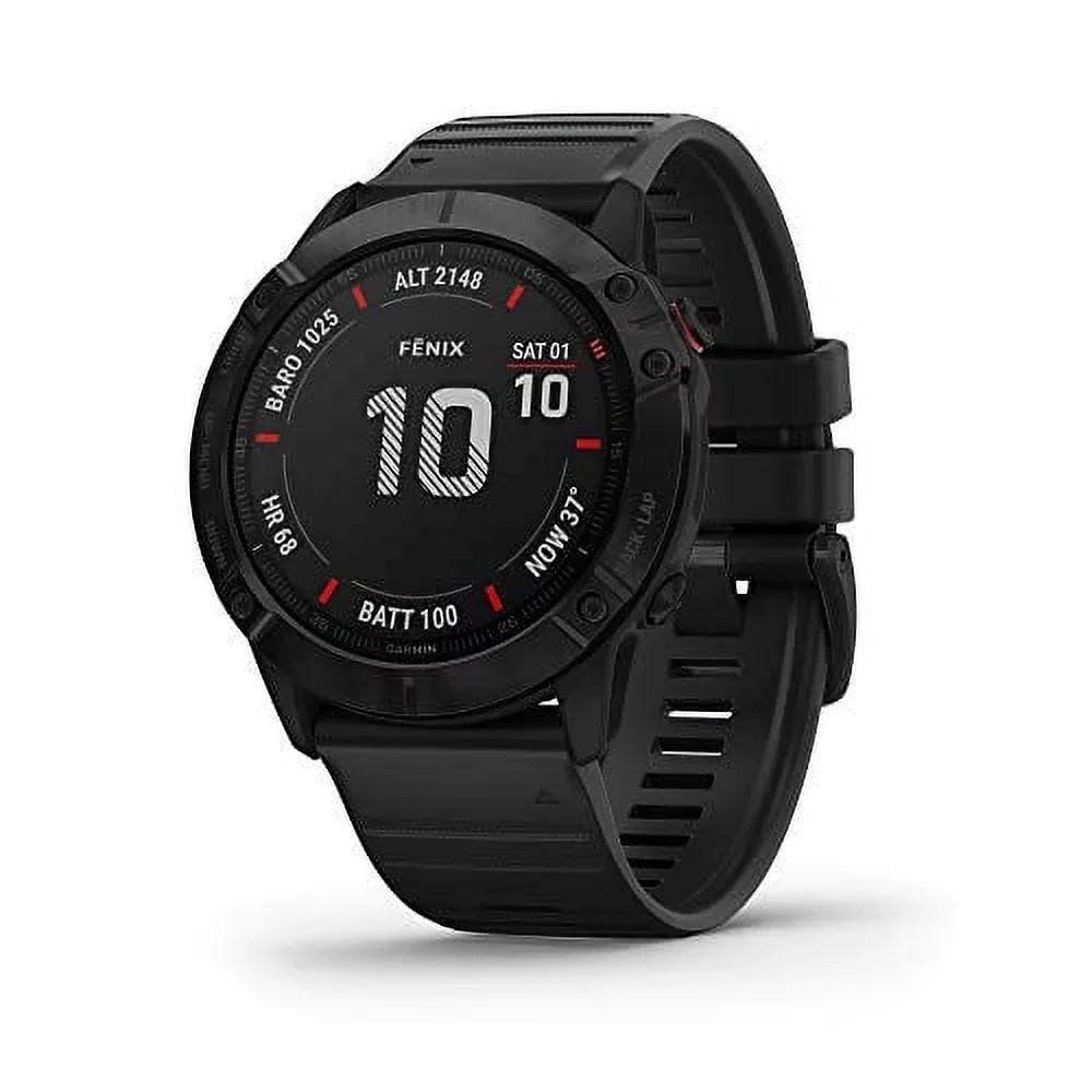 and Guidance Grade-Adjusted Black 6X Pro, Pace Sensors, Features GPS Watch, Premium Fenix Multisport Mapping, 010-02157-00 Garmin Pulse Ox Music,