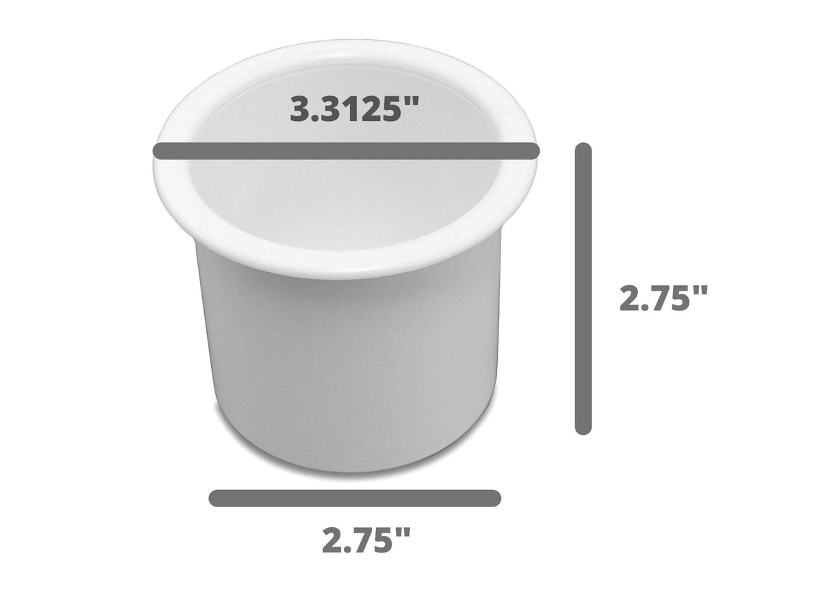 RV Cup Drop Car Recessed Boat White Pocket Plastic Game Motorhome for Universal Holder Insert 20 Table Camper Truck In Sofa Marine Pontoon