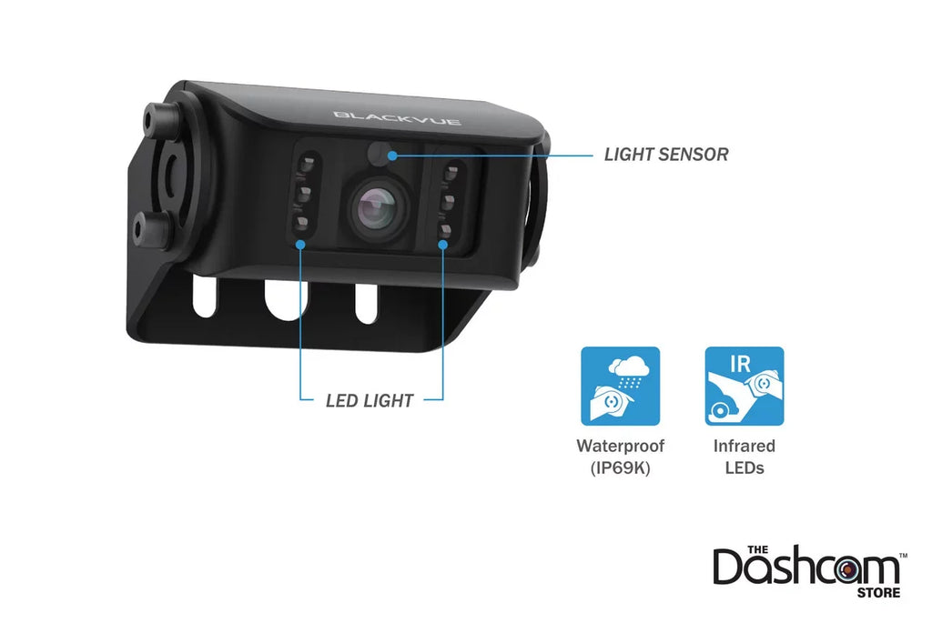 Cloud-Ready | BlackVue With Front Waterproof 128GB Dash & Cam GPS DR770X-2CH-TRUCK 1080p Exterior WiFi 60FPS Card +