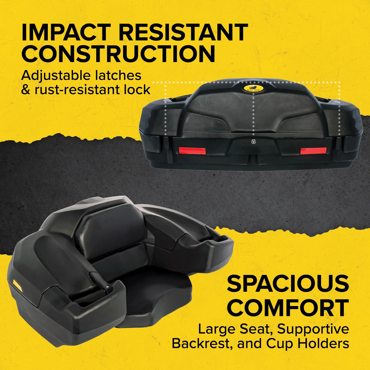 ATV/UTV Storage and Lounger Box Comfortable (66010) an Water-Resistant Camco Cushion Boar Box, Features a Black Storage Impact-Resistant Soft Lockable and Rear Seat a | Design,
