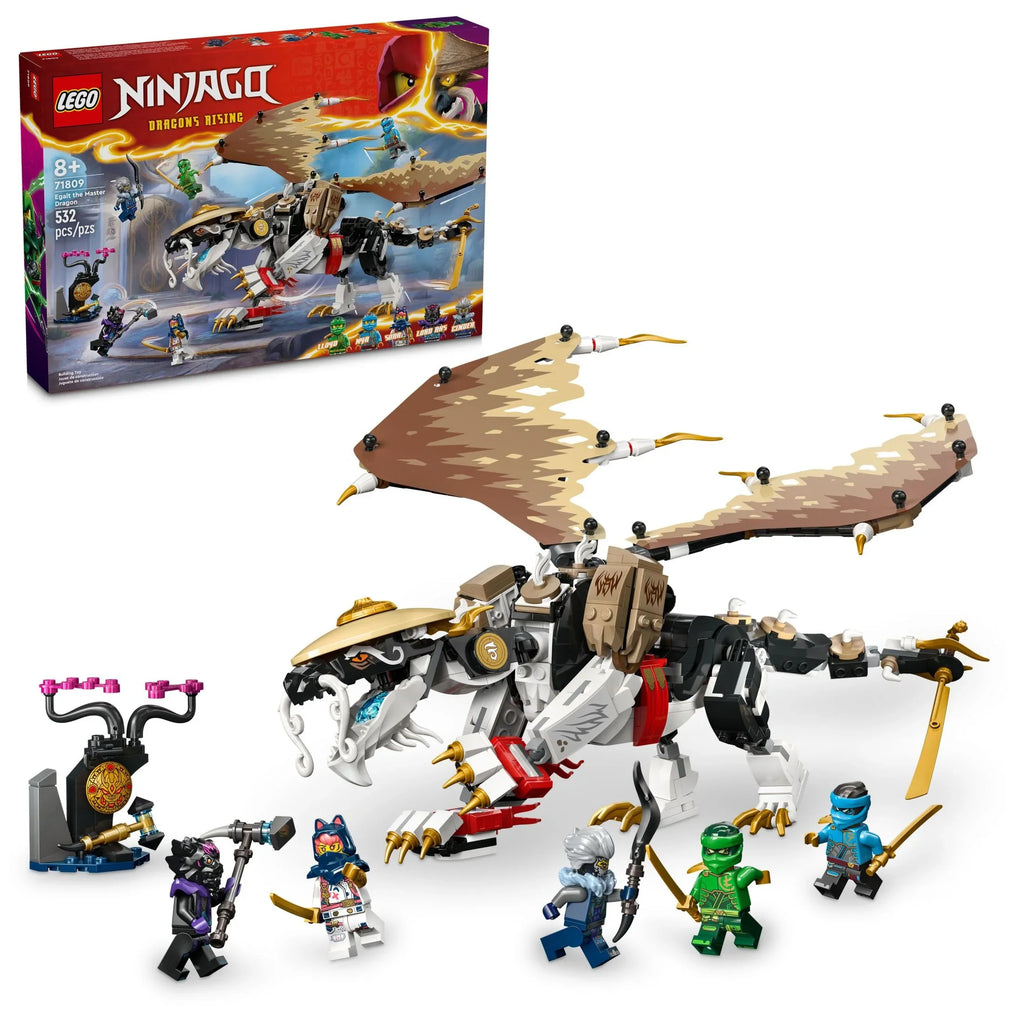 for and Independent and Egalt Figure, Play, Gift the LEGO Dragon Idea 5 Group Hero 71809 Battle for Toy NINJAGO Minifigures Up, Master Action Boys Ages Dragon 8 Toy or Set Girls with Ninja