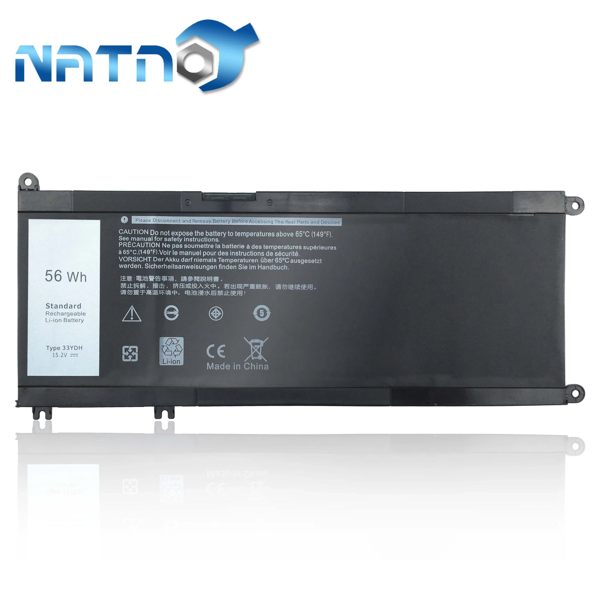 15.2V 15 battery 33YDH inspiron 7586 Battery 56Wh Dell for 7000