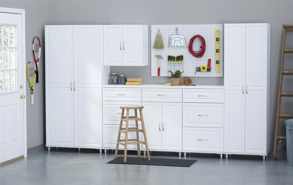 Kendall Garage Cabinet, White Evolution 3 Systembuild Storage 24" Base Drawer