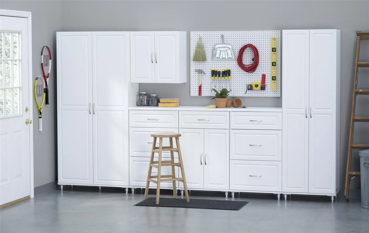 Kendall Garage Cabinet, White Evolution 3 Systembuild Storage 24" Base Drawer