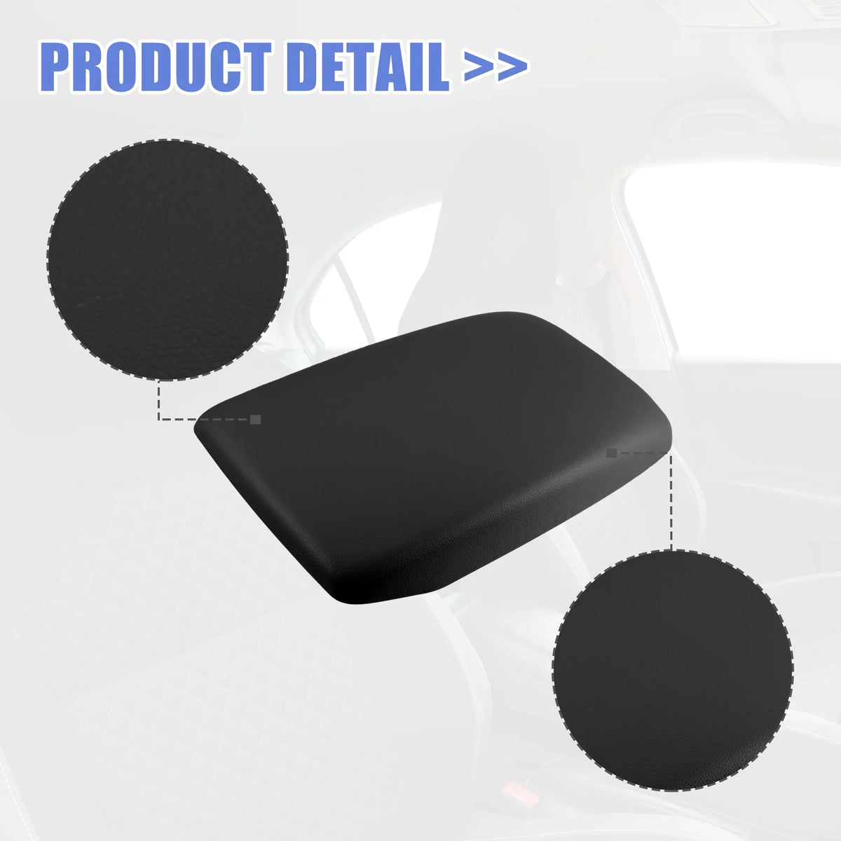 Leather Car Protector Toyota Center Cover 2009-2014 Box Black Console Armrest Seat Faux Highlander for