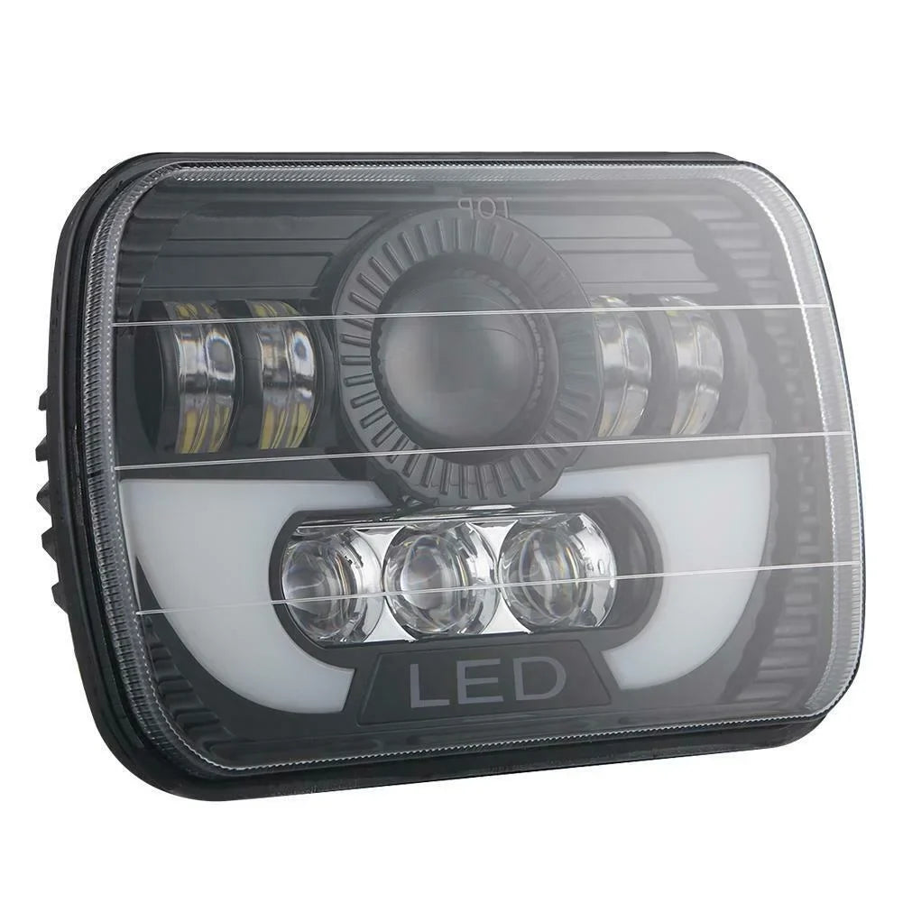 Jeep Cherokee 300W For Halo 7x6" Headlight XJ Projector DRL Beam LED Hi-Lo 5X7"