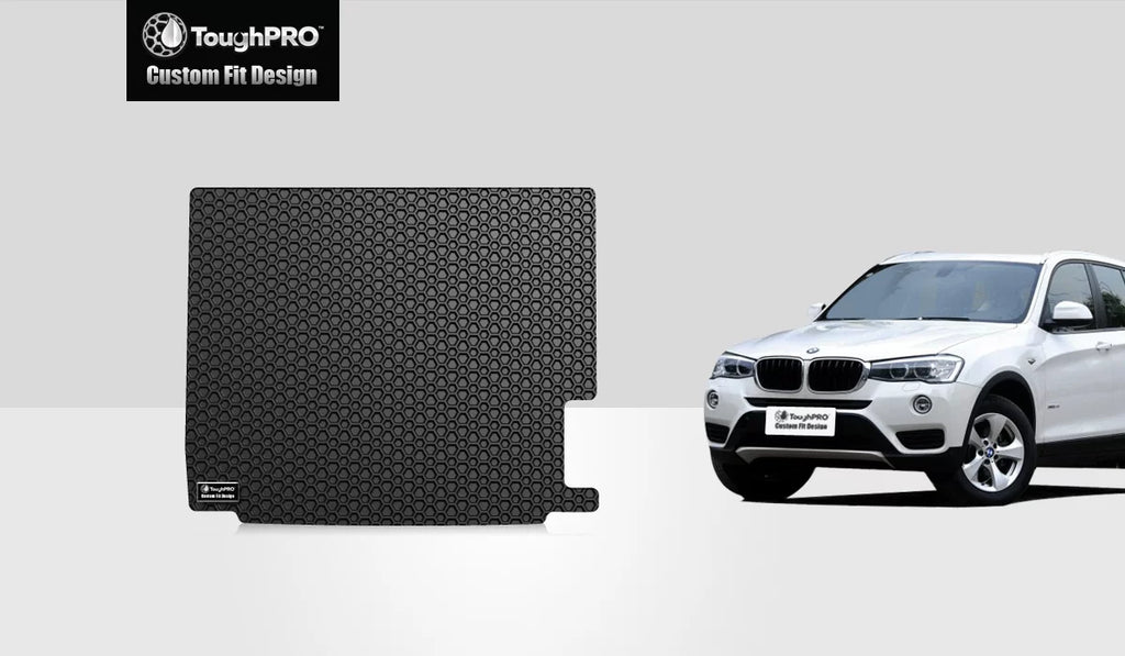 Compatible - - Heavy - in All (Made 2017 Duty BMW Rubber - Mat X3 Trunk ToughPRO USA) with Black Weather