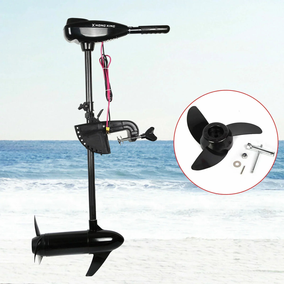 Motor 1152WE Outboard Duty Engine Boat Heavy lectric Motor Boat CNCEST Trolling 1.6HP