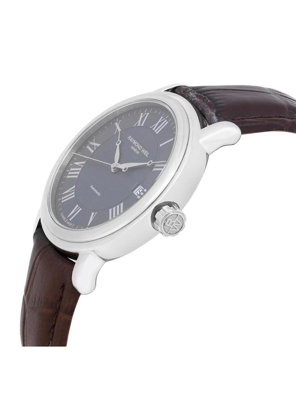 39mm Automatic Dial Watch Raymond Mens Gray Weil Steel Maestro 2837-STC-00609