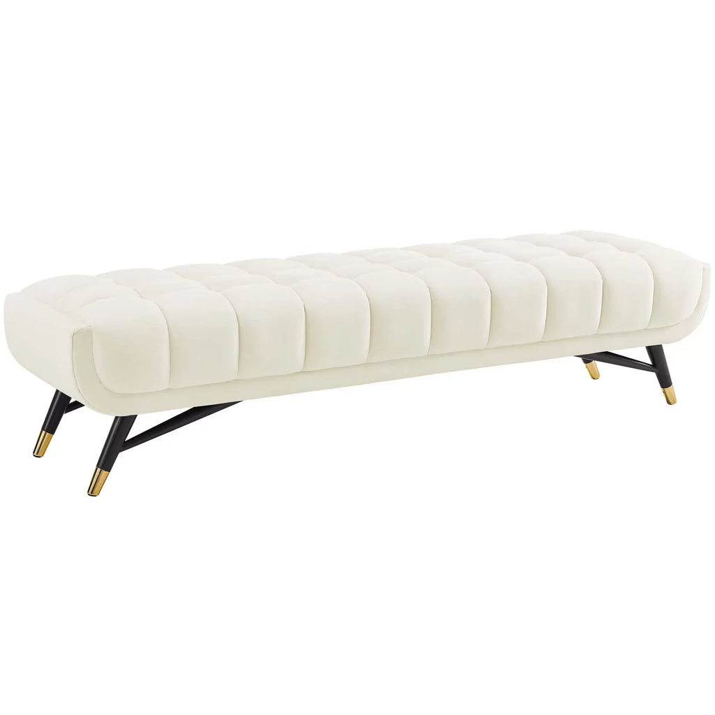 Performance in Ivory Modway Bench Adept Velvet