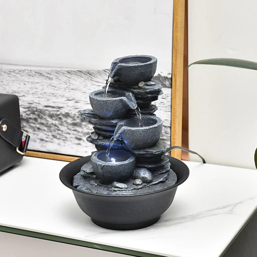 , Landscape Tabletop Waterfall Feng Shui Home Bedroom s Water Fountain Outdoor E with