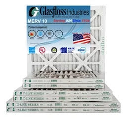 '- x USA Furnace in Air - (Actual Glasfloss MERV Made inch) -Qty:4 35.5x7/8 23.5 24x36x1 Size: - Filter 10