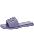 Tory Sport Flat Sandals Double Leather Slide Womens T Burch Slides