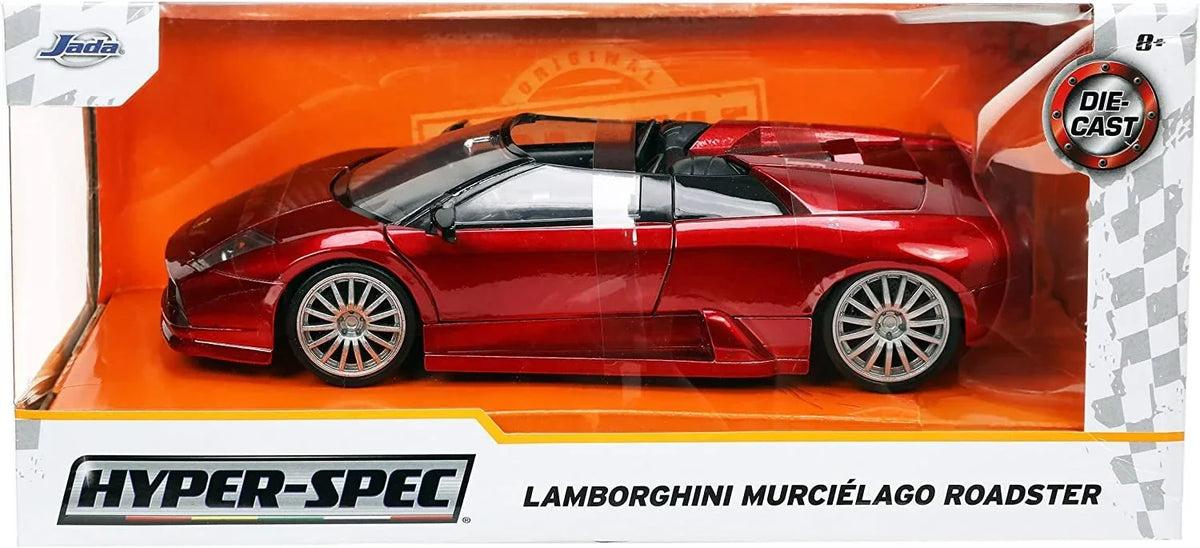 Metallic Jada by Diecast Series "Hyper-Spec" Red Roadster 1/24 Lamborghini Murcielago Model Car