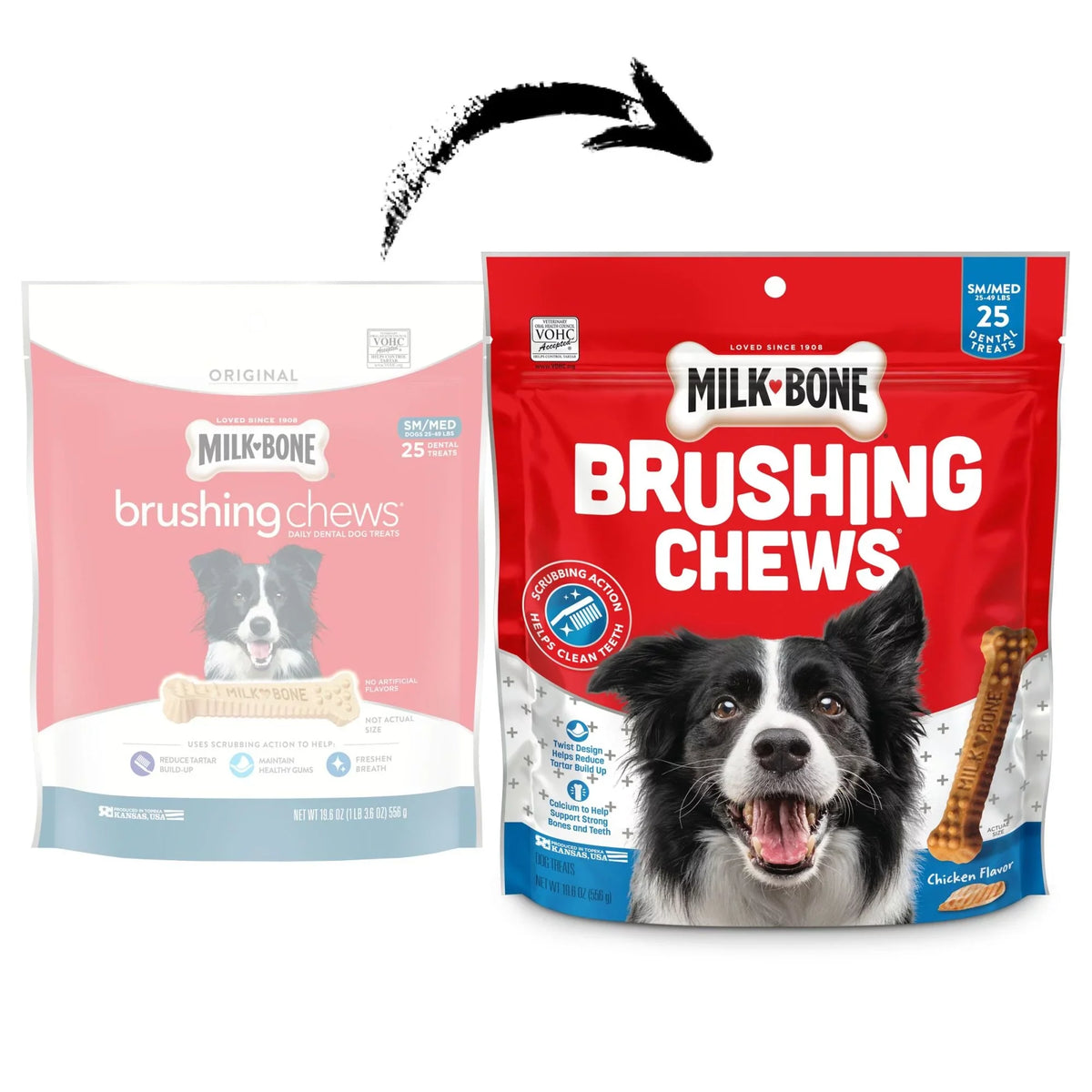 25 Daily Dog Oz. Brushing Small/Medium, Bones 19.6 Bag, Per Milk-Bone Treats, Dental Bag Chews
