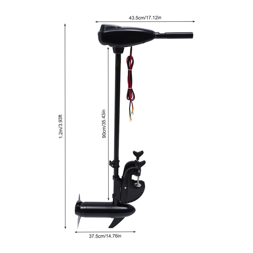 Electric Motor Fishing 1.2HpThrust Engine 80Lbs Motor Trolling Outboard 12V Boat