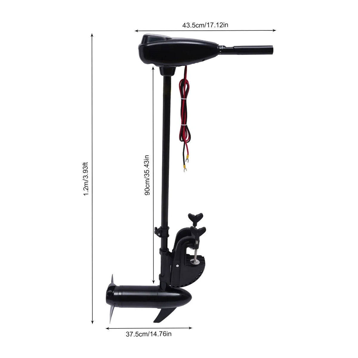 Electric Motor Fishing 1.2HpThrust Engine 80Lbs Motor Trolling Outboard 12V Boat