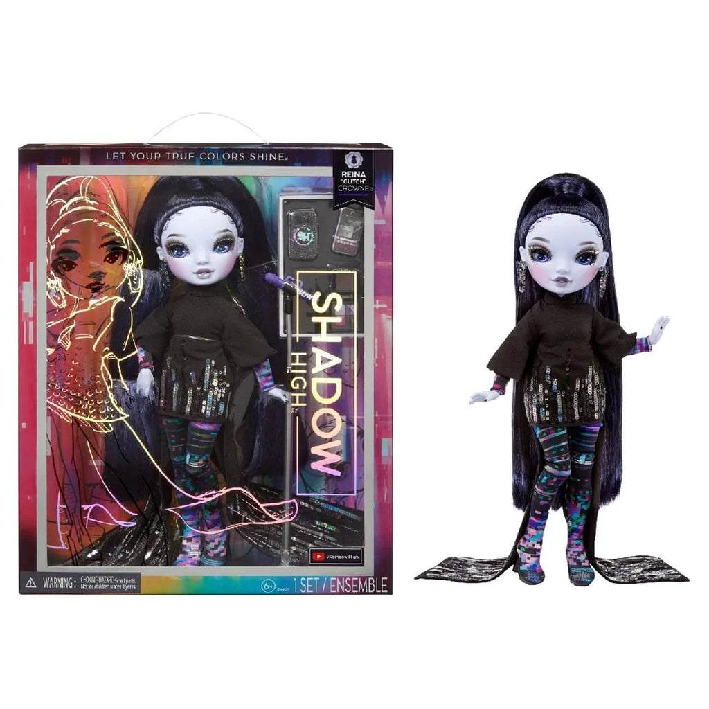 for Fashion Reina Colorful Glitch Fashionable Years Kids Crowne Gift High & 10+ Accessories. Doll. High & Collectors 4-12 Rainbow Play Outfit Shadow - Purple Great Old
