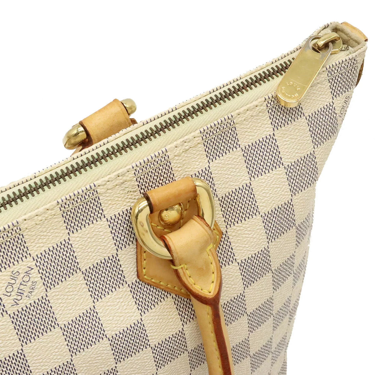 Authenticated Saleya PM Tote Handbag Bag VUITTON N51186 Vuitton Azur Louis LOUIS Shoulder Damier Used