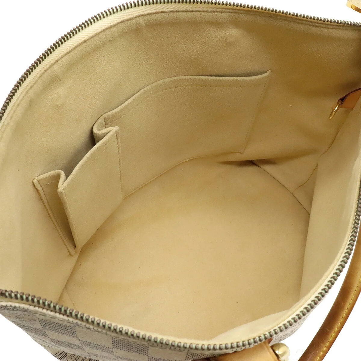 Authenticated Saleya PM Tote Handbag Bag VUITTON N51186 Vuitton Azur Louis LOUIS Shoulder Damier Used