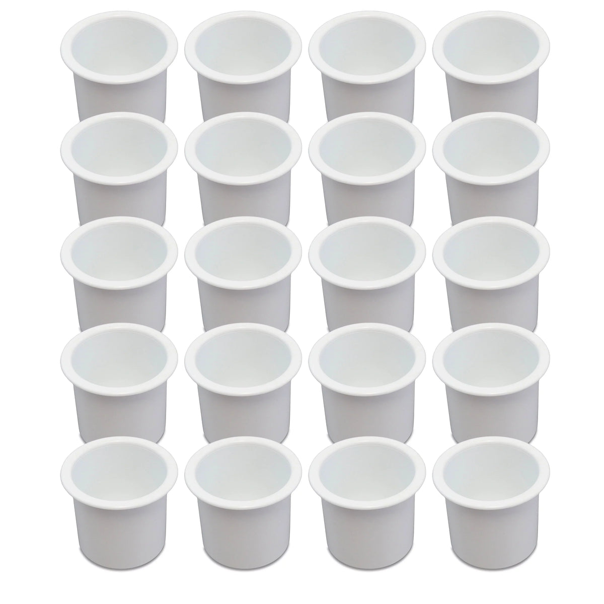 RV Cup Drop Car Recessed Boat White Pocket Plastic Game Motorhome for Universal Holder Insert 20 Table Camper Truck In Sofa Marine Pontoon