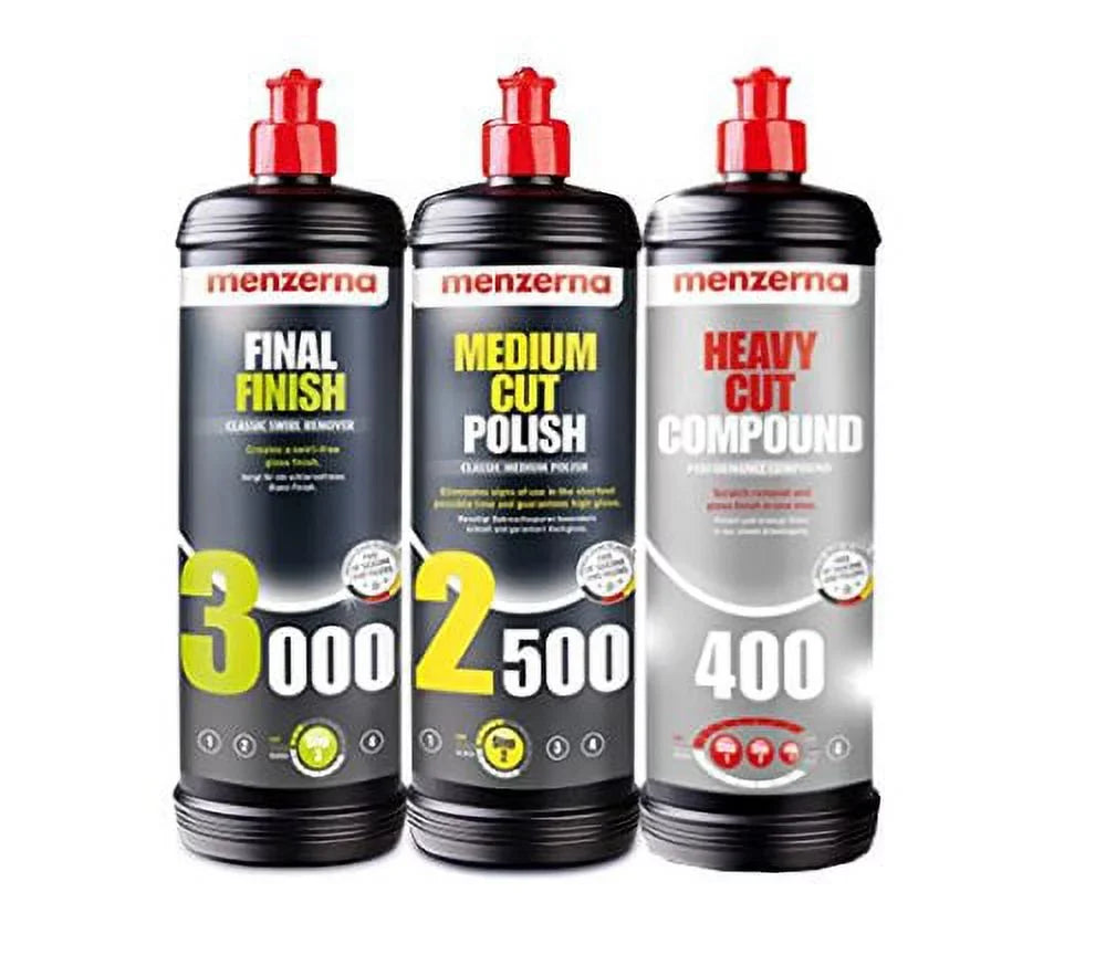 3000, and Medium Super 400 Menzerna Kit 2500, Heavy Compound Polishing