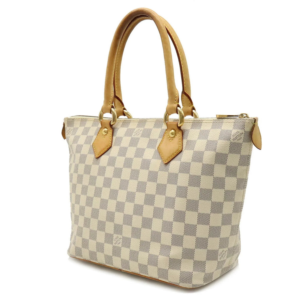 Authenticated Saleya PM Tote Handbag Bag VUITTON N51186 Vuitton Azur Louis LOUIS Shoulder Damier Used
