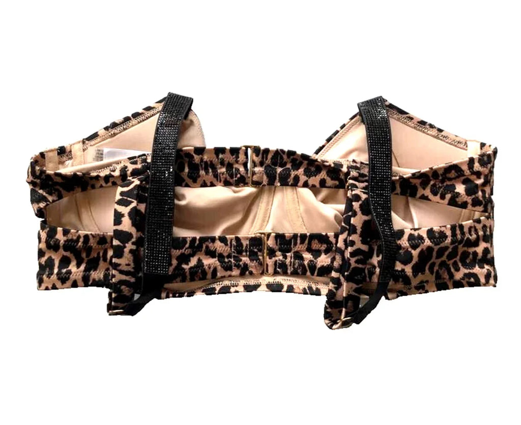Victoria’s Print 38D Secret Strap Top Swim NWT Bikini Wicked Size Shine Animal