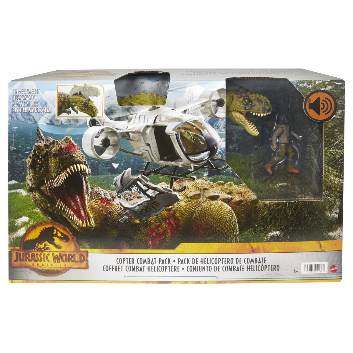 Copter Pack & Helicopter, Kayla DinosaurToy Figure Combat Dominion World Jurassic with Action