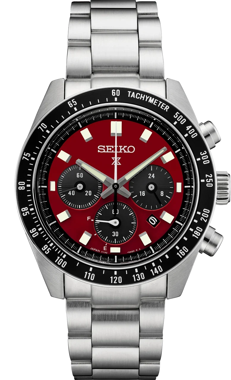 Crimson SSC927 Prospex Solar Speedtimer Red Seiko Chronograph