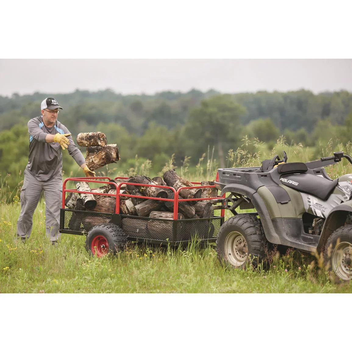 Cargo Duty Carrier ATV Carts Wheels, Trailer, with Gear Guide Utility Heavy