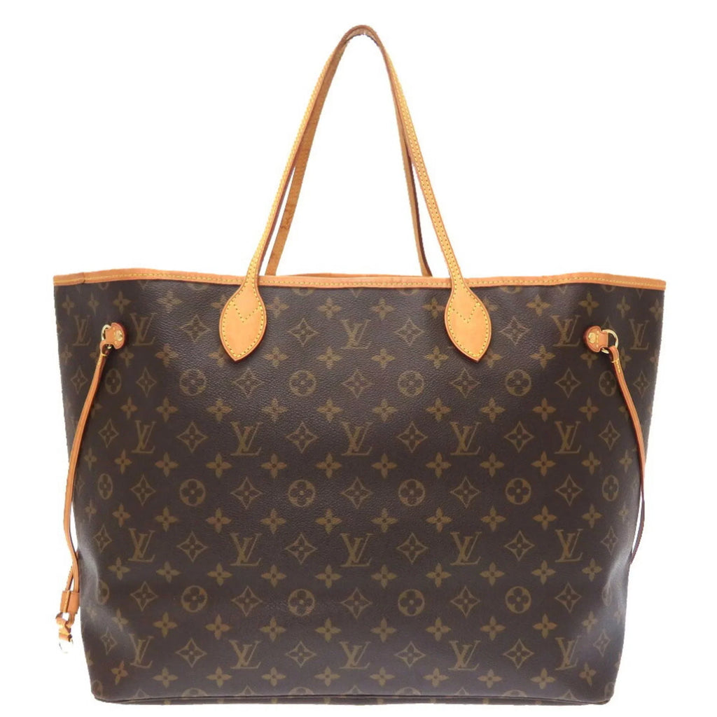 Used GM Louis Authenticated VUITTON M40157 Vuitton LOUIS Neverfull Tote Bag 0076 Monogram
