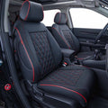 Leatherette(Black 2019 Set 2022 Custom Full HRV Car for 2021 EKR Sport,EX,EXL,Touring Honda - with Piping) HRV 2020 Fit Red Seat Covers