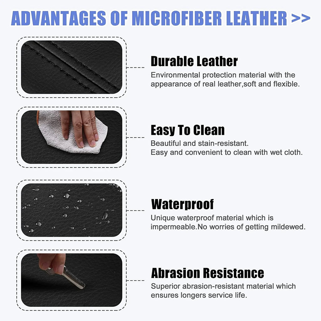 Lid Seat for Lid Center Cover Replacement X Acura Box MDX Armrest Included 2007-2013 Black Microfiber Protector Console Not Car AUTOHAUX Leather Pair Armrest