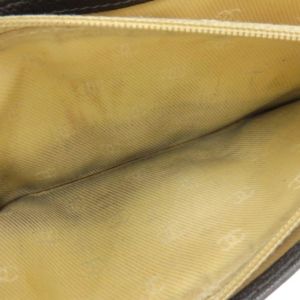 mark gray bi-fold Chanel CHANEL metallic seal 11 here long lambskin (Fair) with No. wallet Pre-Owned