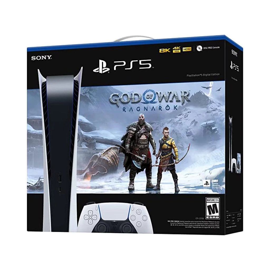 (GOW) with (Digital TEC Bundle 5 - Ragnarök -PlayStation of PlayStation_PS5 War God Console Sony Edition) Game Video