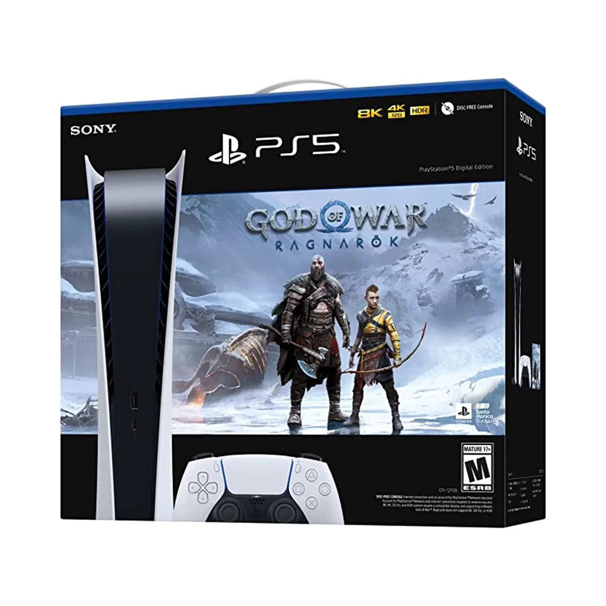 (GOW) with (Digital TEC Bundle 5 - Ragnarök -PlayStation of PlayStation_PS5 War God Console Sony Edition) Game Video