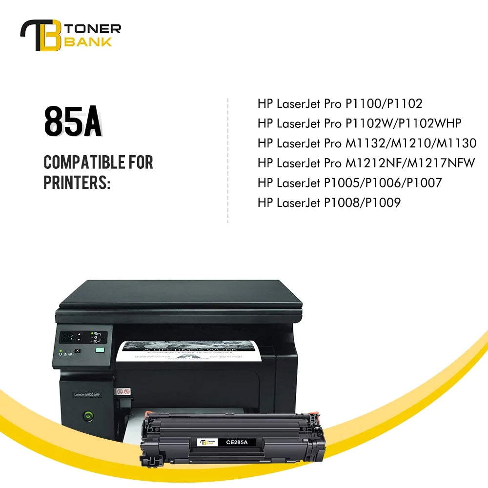 Ink Cartridge Compatible Pro M1212NF Toner (Black, M1130 Bank M1210 Printer Toner LaserJet M1217NFW M1212NF 1-Pack) 85A Pro Replacement 85A HP for M1132 CE285A P1102W Toner Pro