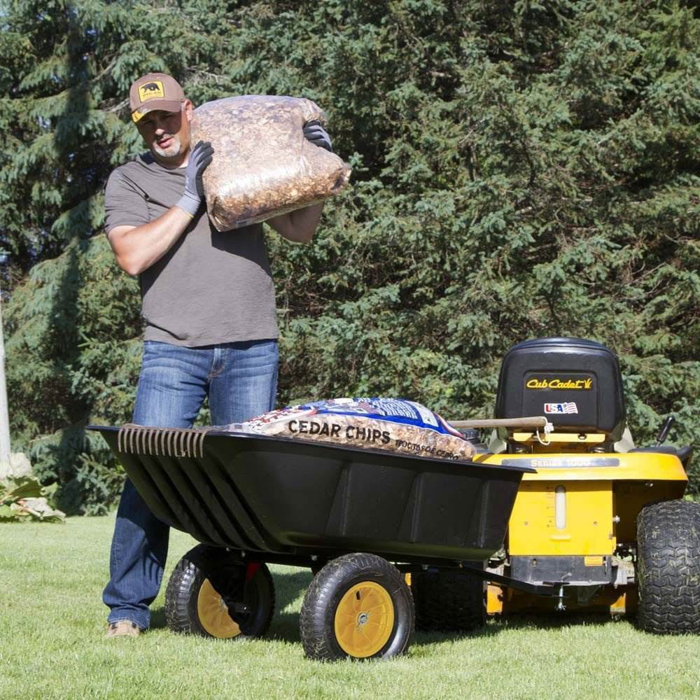 Garden Utility Duty Heavy Wheelbarrow Yard Foot Trailer Cart Polar Club Cubic 10