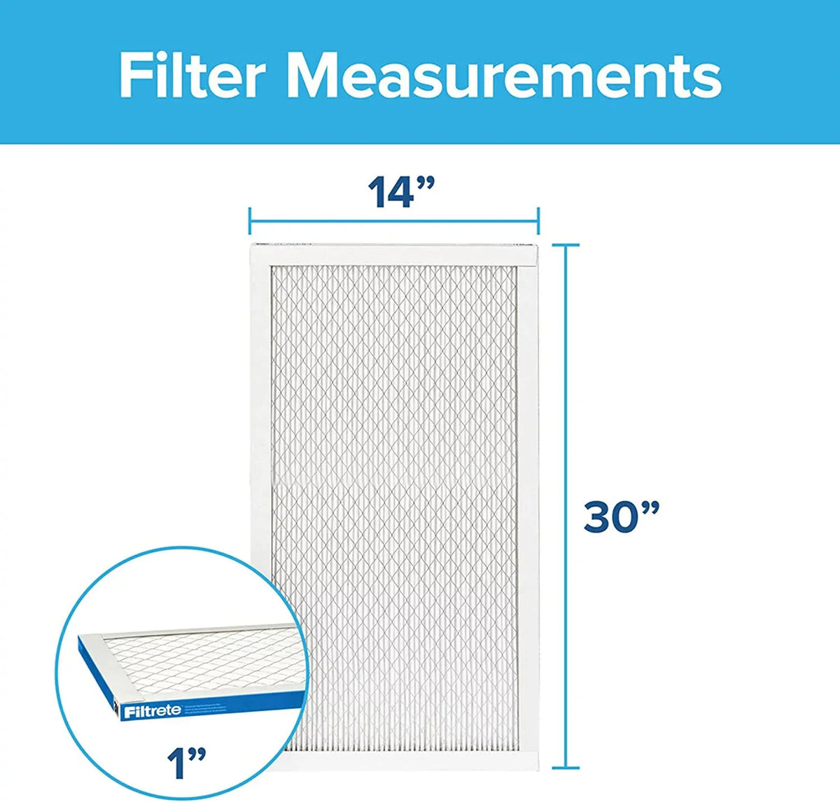 0.78) Ultimate 1900, Air Filtrete 13.81 dimensions 14x30x1, 6-Pack x Furnace Healthy (exact 29.81 Living Allergen, MPR x AC Filter,